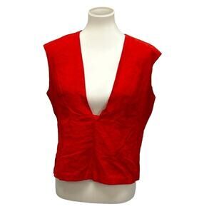 Vintage Beeline Fashions Inc Womens Size 16 100% Cotton Union Made Back Zip Vest